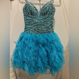Babydoll size 6 blue dresss